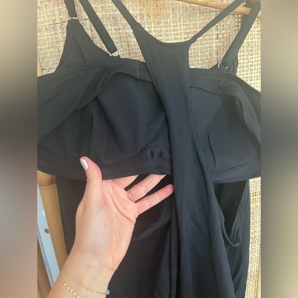 ATHLETA Seascape Blousy Tankini Black Top - Picture 4 of 6